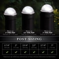 thumbnail image 6 of Classy Caps Summit Chain link Solar Post Cap - Fits 2", 2.5", and 3" Posts - Black ABS, 6 of 10
