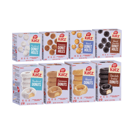 Katz Gluten Free Donuts/Donut Holes – 1 | Gluten Free Dairy Free Nut Free Soy Free Kosher| 8 Pack