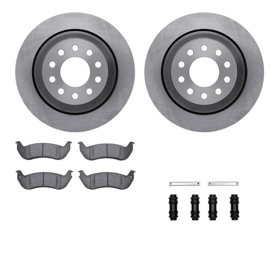 Dynamic Friction Company Rear Brake Rotors with 5000 Advanced Brake Pads includes Hardware 6512-55017