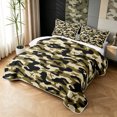 thumbnail image 3 of Manfei Abstract Camouflage Twin Quilt Set, Old Fashion Camo Twin Coverlet Set, Olive Green, 2 Pieces, 1 Bedspread and 1 Pillowcase, 3 of 7
