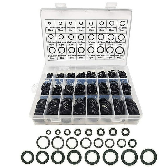 740Pcs Rubber O Ring Assortment Kits 24 Sizes Sealing Gasket Washer for Automotive Repair, Plumbing and Faucet, O-Rings
