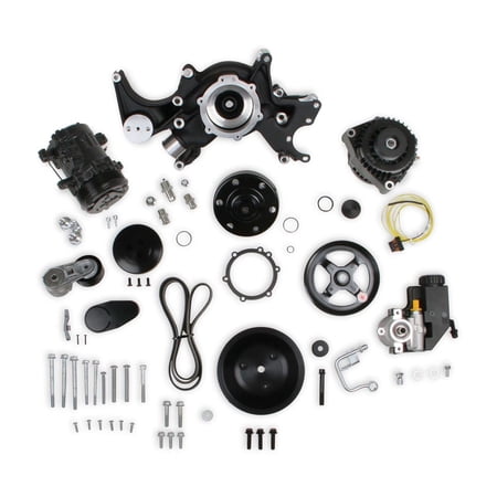 Holley 20-240BK SBC Mid-Mount Complete Accessory System Black