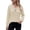 Beige, variant on GigrtiJin Long Sleeve Tops for Womens Loose Casual V Neck Tops Womens Solid Color Going Out Cropped Pull On Tops with Button