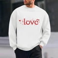 thumbnail image 2 of RYDCOT Love Heart Sweatshirt for Men Cute Hearts Graphic Pullover Long Sleeve Crew Neck Valentine Shirts Tops White, 2 of 6