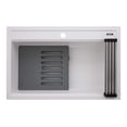 thumbnail image 2 of Ruvati RVG1631WH 31 in. Epi Cube Granite Composite Workstation Drop in Top Mount Kitchen Sink, Matte White, 2 of 7