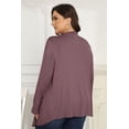 thumbnail image 6 of Daystry Women's Plus Size Open Front Casual Long Sleeve Lightweight Drape Cardigans Soft with Pockets, 6 of 12