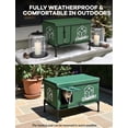 thumbnail image 4 of Caseta exterior para gatos Engtesy, impermeable, con calefacción, verde, 4 of 7