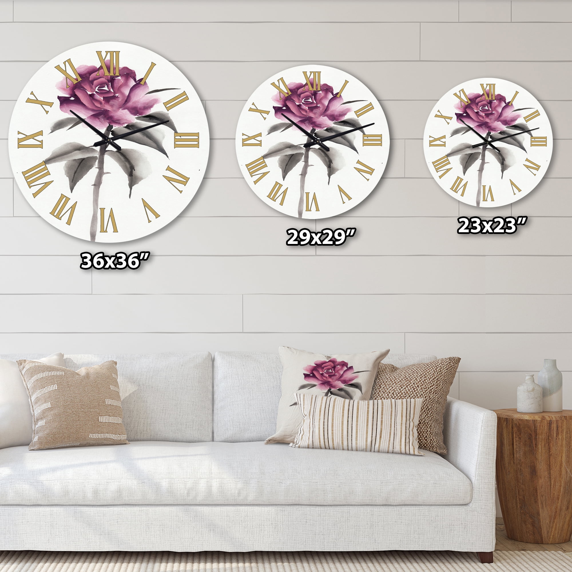 Designart 1 in Quartz Traditional Wall Clock