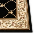 thumbnail image 4 of Well Woven Timeless Fleur De Lis Trellis Floral Border Black 2'3" x 7'3" Runner Area Rug, 4 of 8