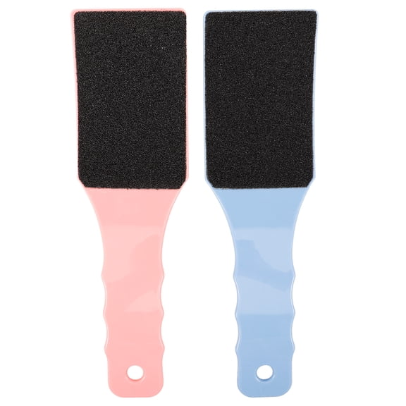 2 limas para pies de doble cara, exfoliantes y accesorios para el cuidado de los pies.
