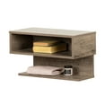 thumbnail image 4 of South Shore Sazena Floating Nightstand Brown, 4 of 12