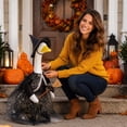 thumbnail image 6 of Nkmbld Halloween Porch Goose Outfits for 23" Cement Plastic Geese Costume for Fall Yard Lawn Outdoor Garden Patio Statue Halloween Thanksgiving Decor, 6 of 7