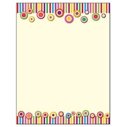 Fun Colorful Border Stationery - 8.5 x 11-60 Letterhead Sheets - Border Letterhead (Colorful Border) - B6506