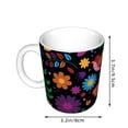 thumbnail image 2 of Yiaed Colorful Floral2 Print Ceramics Coffee,Large Handle Design,Extra Large Tea and Coffee Cup for Office and Home Mugs, 2 of 6
