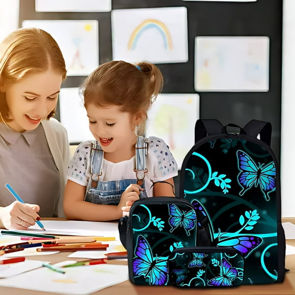 Starting Season 1-3 Grade Children's Backpack Three Piece Combination Set And Double Shoulder Bag Pencil Case Outdoor