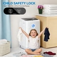 thumbnail image 5 of Simenmax Portable Washing Machine, 7.7 lbs Compact Laundry Washer with Stainless Steel Drum, 10 Wash Cycles & LED Display for Home, Apartment, Dorm, RV,White, 5 of 9