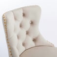 thumbnail image 4 of Swivel Velvet Barstools Adjusatble Seat Height from 25-33 Inch,Modern Upholstered Bar Stools with Backs Comfortable Tufted for Home Pub and Kitchen Island,Set of 2, 4 of 5