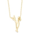 thumbnail image 2 of AFFY 14k Gold Over Sterling Silver Kitty Cat Pendant and Chocker Necklace For Women, 2 of 5