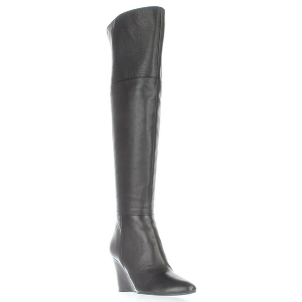 Via Spiga - womens via spiga kennedy over-the-knee wedge boots, black ...