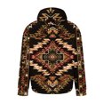 thumbnail image 4 of Feancey Mens Hooded Pullover Ethnic Style Graphic Hoodies for Men Western Aztec Cowboy Sweatshirt Tops with Hood Vintage Pocket Hoodie ,Navy,XXL, 4 of 5