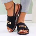 thumbnail image 5 of Slippers for Women,Plus Size Shoes with Elasticated Fabric Floral Ornaments Wide Width Comfortable Plus Size Shoes for All Day Wear,Womens Slippers,Black,6, 5 of 9
