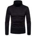 thumbnail image 2 of Men Long Sleeve Pullover High Neck Turtleneck Stretch Slim Basic Jumper Top, 2 of 4