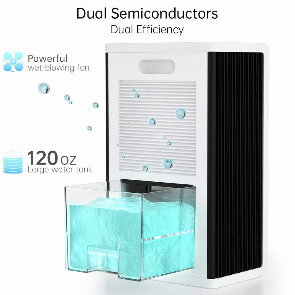 Dehumidifier for Home, 120 oz Water Tank with 7 Colors LED Light and Touch Screen 1,000 Sq. ft Coverage Area