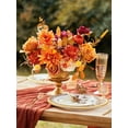 thumbnail image 2 of Flores Artificiales Serwalin Naranja Borgoña Decoración de Otoño, 2 of 8