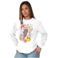 thumbnail image 4 of Spring Easter Bunny Disco Collage Women's Long Sleeve T Shirt Brisco Brands S, 4 of 5