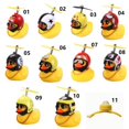 thumbnail image 3 of Adorable Patito amarillo Decoración de motocicletas Modelo de pato Patito de juguete Hélice Decoración de bicicletas Accesorios decorativos para automóviles Molino de viento Pato de vinilo de caucho, 3 of 4