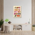 thumbnail image 3 of Colorful Canvas Wall Art Daily Reminder Positive Affirmations Wall Decor Slow Down Your Doing Fine Poster Print Inspiring Music Vienna Lyrics maximalist aesthetic Bedroom Decor 12x18inch Framed, 3 of 8