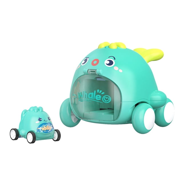 Blue Small Ejector Vehicle Toy With Cute Animal Shape Inertia Powered Car For Kids Play