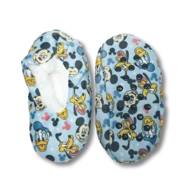 Mickey Mouse Toddler Slippers Boys Fuzzy Slipper Socks for Kids