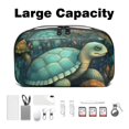 thumbnail image 3 of Turtle USB Organizer Charger Pouch Charger Organizer Travel Case Small Box Organizer Storage Container Waterproof Oxford Cloth Electronics Accessories Storage Case 5.9x9.44x3.14 in, 3 of 6