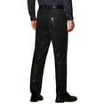 thumbnail image 3 of INSPIRE CHIC Men's Pants Metallic Sequin Dress Party Style Regular Fit Trousers 30 Black, 3 of 6
