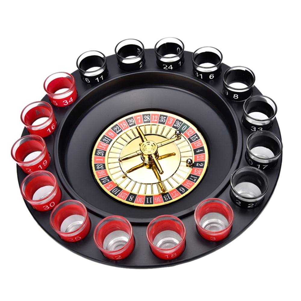 Drinking Set 16-hole Russian Roulette Blackjack Game KTV Roulette Game  Drinking Turntable Shot Glass Roulette Set for Bar Festival - Walmart.com