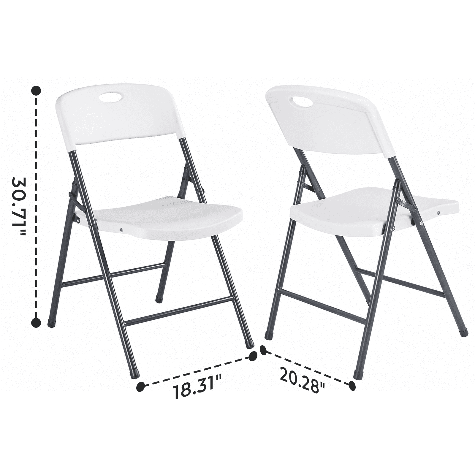 Alvantor Folding Chair, 350-Pound Capacity, Indoor Outdoor Plastic Commercial Stackable Foldable Guest Chairs for Events, Space-Saving