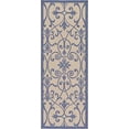thumbnail image 5 of Unique Loom Collection Botanique Tapis Fleuri, Floral, Border, Victorien, Intérieur et Extérieur, 2 Pi 2 x 6 Pi, Bleu/beige, 5 of 5