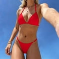thumbnail image 2 of MDUKONU Thong Bikini Sets for Women Two Piece Swimsuits Bathing Suit Triangle Top String Swim Suits 2026 L Red, 2 of 4