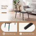 thumbnail image 5 of Giantex Cloud Coffee Table, Modern Irregular Easy Assembly Center Table, Tea Table, Black, 5 of 9