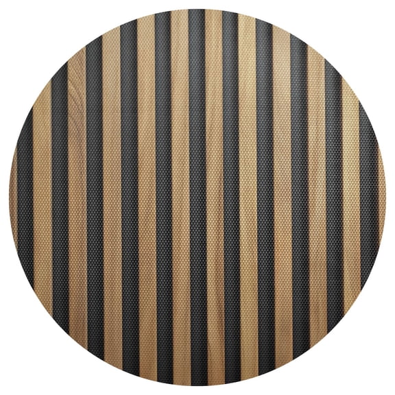 Brown Stripes 15.4in Diameter PVC Plate Mat, Heat-Resistant and Cuttable, Kitchen Decor