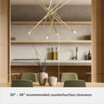 thumbnail image 6 of Hunter - Vicontessa 8-light Alturas Gold, Large Chandelier, Dimmable, Modern Style, Sputnik Shaped, for Bedrooms, Dining, Living Rooms - 48180, 6 of 8