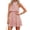 Pink, variant on Sleeveless Women Sun Flowy Chiffon Spaghetti Halter Ruffle Dress