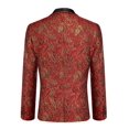 thumbnail image 4 of COOFANDY Men's Floral Dinner Jacket Blazer Stylish Jacquard Suit Jacket Party Wedding Prom Tuxedo Dress Jacket, 4 of 9