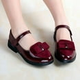 thumbnail image 2 of Girls Dress Shoes Toddler Princess Shoes Flats School Shoes with Bow Little Girl Flats Mary Jane Low Heels for Party Wedding, 2 of 5