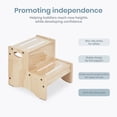 thumbnail image 2 of Dream On Me Little Steps Step Stool / Anti-slid base / Multipurpose Kids Step Stool / Sturdy & solid stool for kids In Natural, 2 of 9