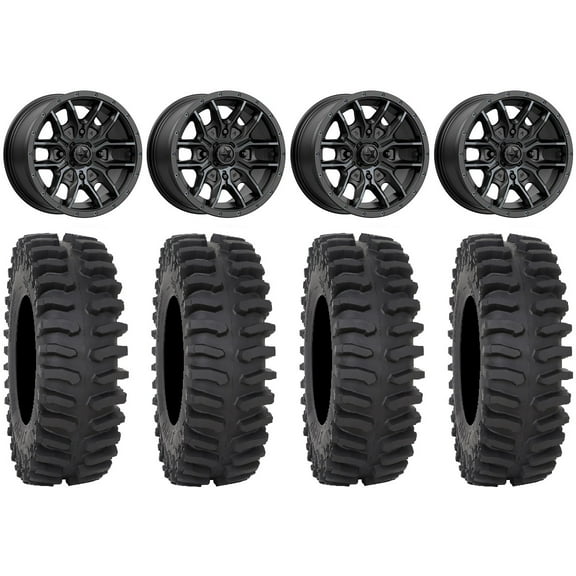 MSA Fang 15" Wheels Black 35" XT400 Tires Polaris RZR XP 1000 / PRO XP / Ranger XP 900/1000