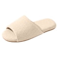 thumbnail image 6 of uublik Woman Slippers Open-Toe Slippers Soft Indoor Shoes Indoor/Outdoor Slippers, Beige, 6 of 7