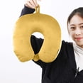 thumbnail image 4 of Kcavykas Solid Color Foam Pillow U Shaped Pillow Travel Neck Pillow Portable Airplane Pillow Office Nap Neck Pillow Deals Of The Day Deals, 4 of 9