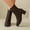 Coffee, variant on Women's Ribbed Knit Sock Ankle Boots, Square Toe Stretch Short Boots with Back Zipper, Block Heel Comfort Boots